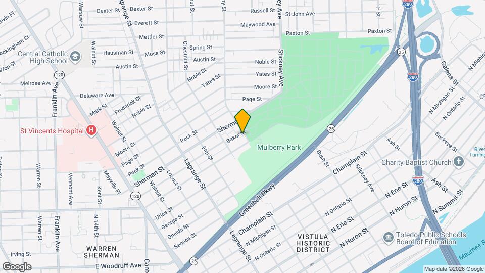 1617 Mulberry St Map and Location Details