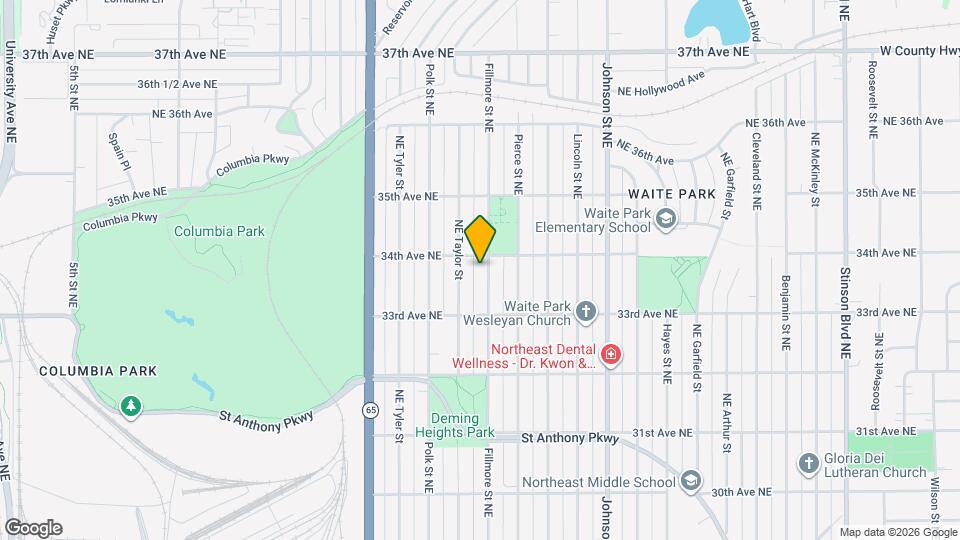 3346 Fillmore St NE Map and Location Details