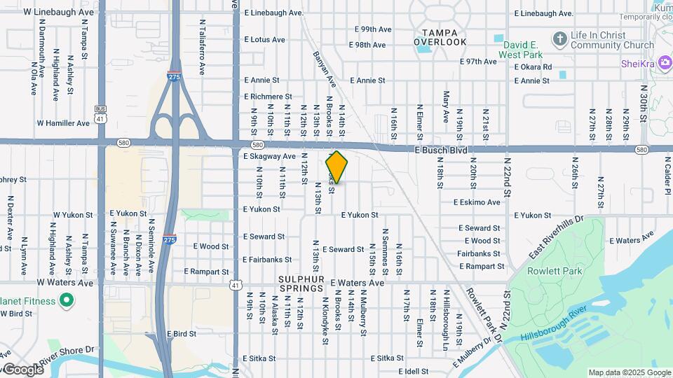 8719 N Brooks St Map and Location Details