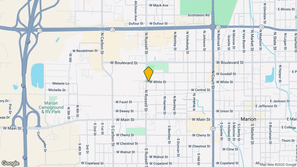 1307 W White St Map and Location Details