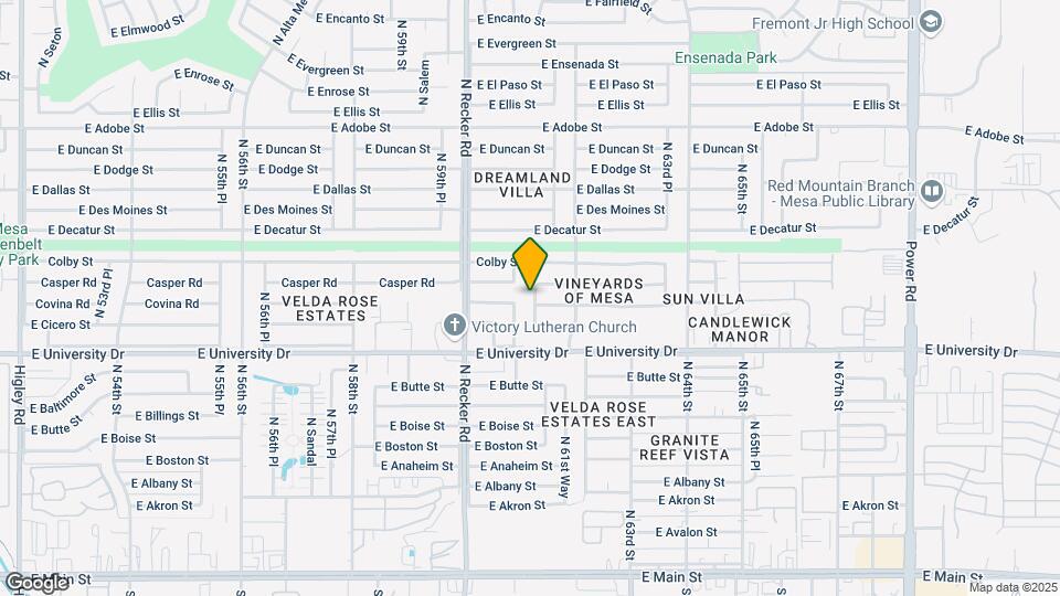 464 N 61st Pl Map and Location Details