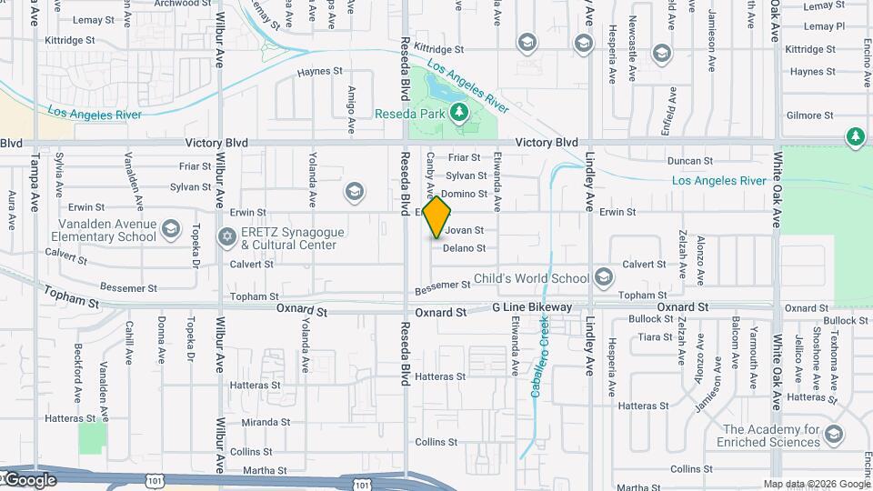 18427 Delano St Map and Location Details