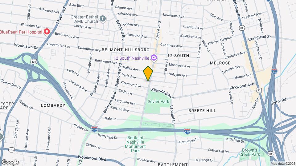 12th & Paris Map and Location Details