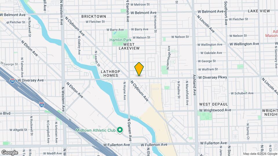 1940 W Diversey Pky, Unit 1 Map and Location Details