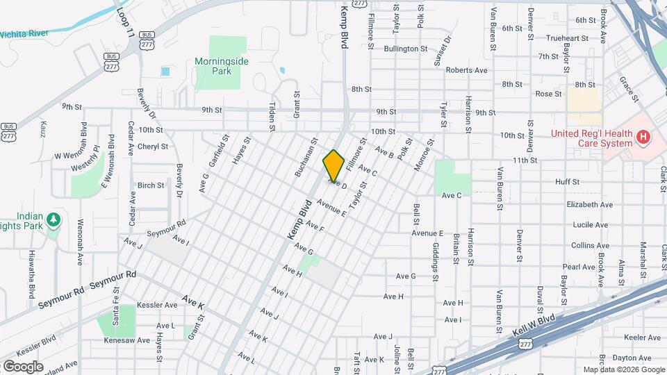 1402 Fillmore St Map and Location Details