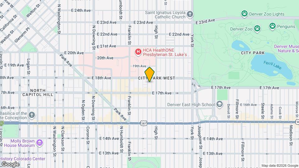 1752 N Williams St Map and Location Details