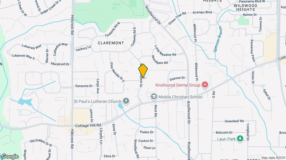 2121 Woodhillcrest Dr Map and Location Details