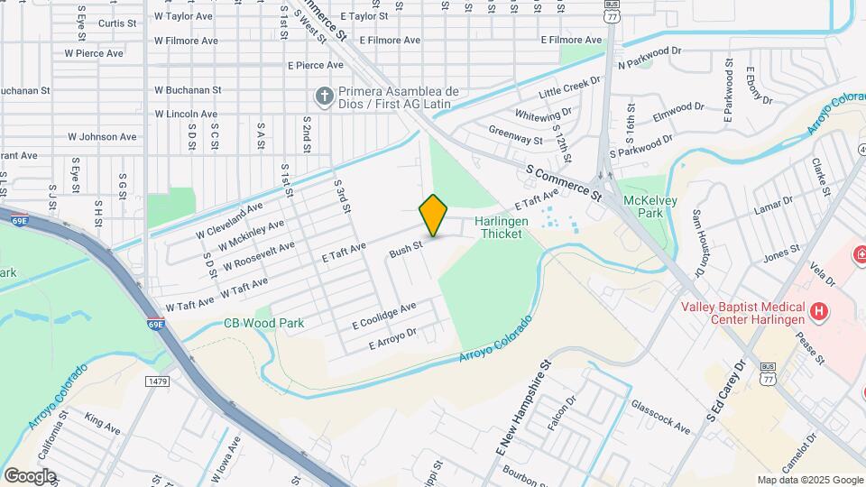 1600 Clinton St Map and Location Details