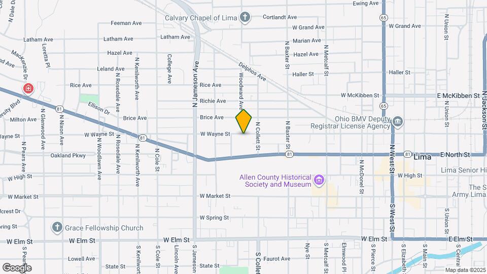 931 W Wayne St Map and Location Details