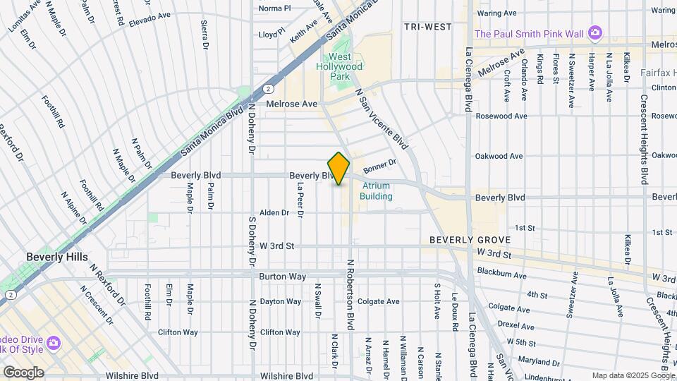 134 N Clark Dr Map and Location Details