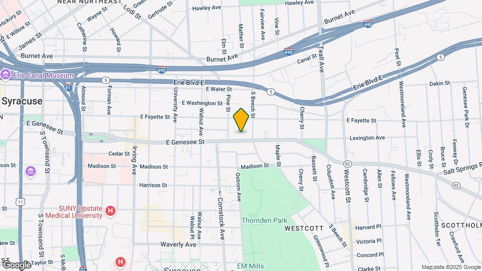 1433 E Genesee St Map and Location Details