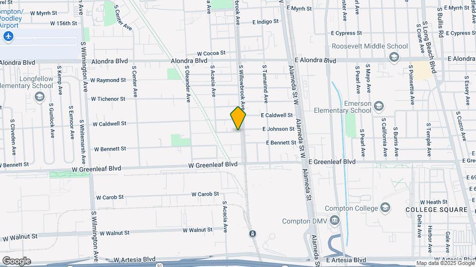 1401 S Willowbrook Ave Map and Location Details