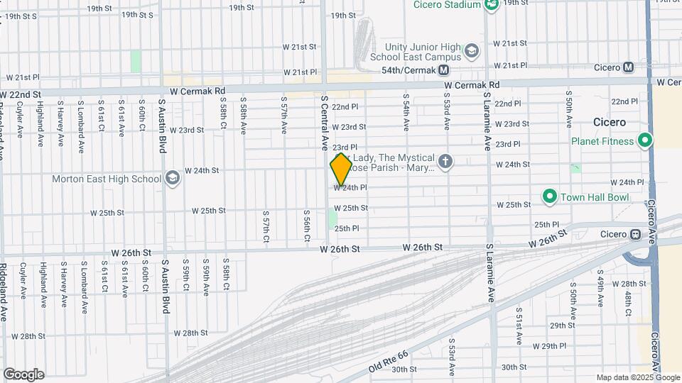 5527 W 24th Pl Map and Location Details