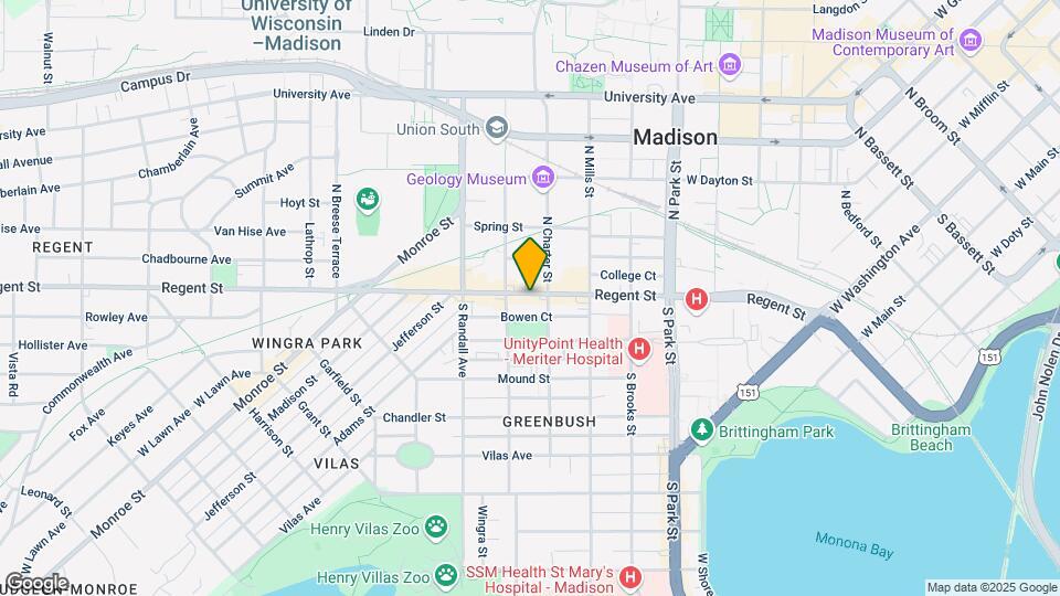 1219 Regent St, Unit 301 Map and Location Details
