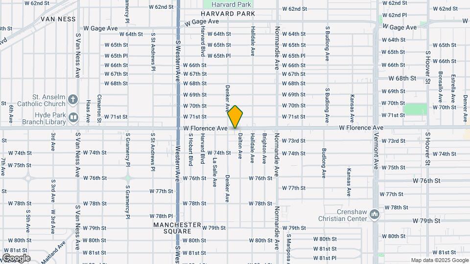 1540 W Florence Ave Mapa y Detalles de la Ubicación