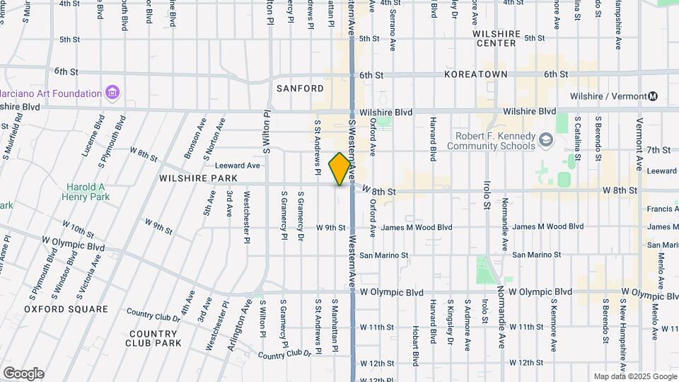 806 S Manhattan Pl Map and Location Details
