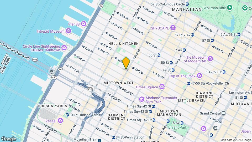 400 W 45th St Map and Location Details