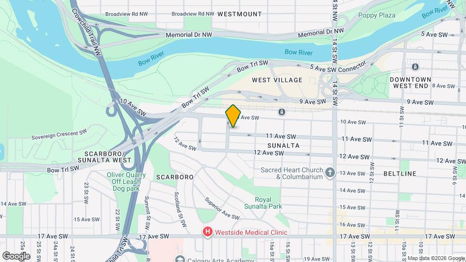 1830-1811 11 Ave SW Map and Location Details