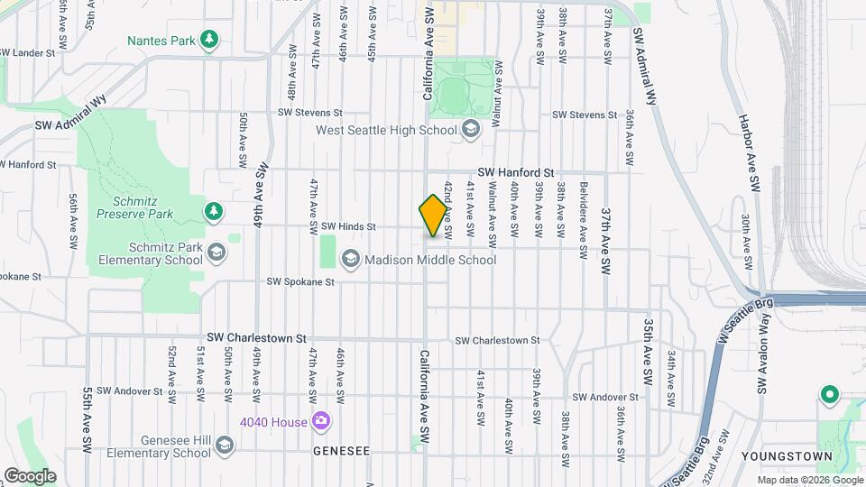 4210 SW Hinds St Map and Location Details