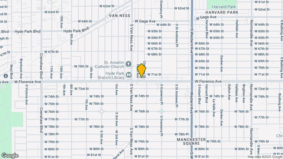 2111 W Florence Ave Map and Location Details