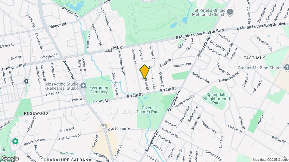 1306 Perez St Map and Location Details