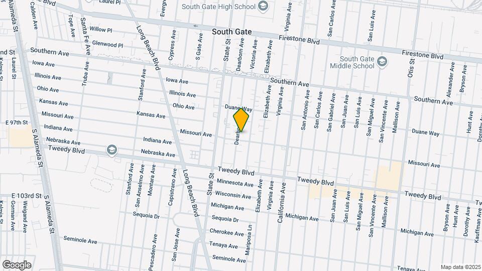 9628 Dearborn Ave Map and Location Details