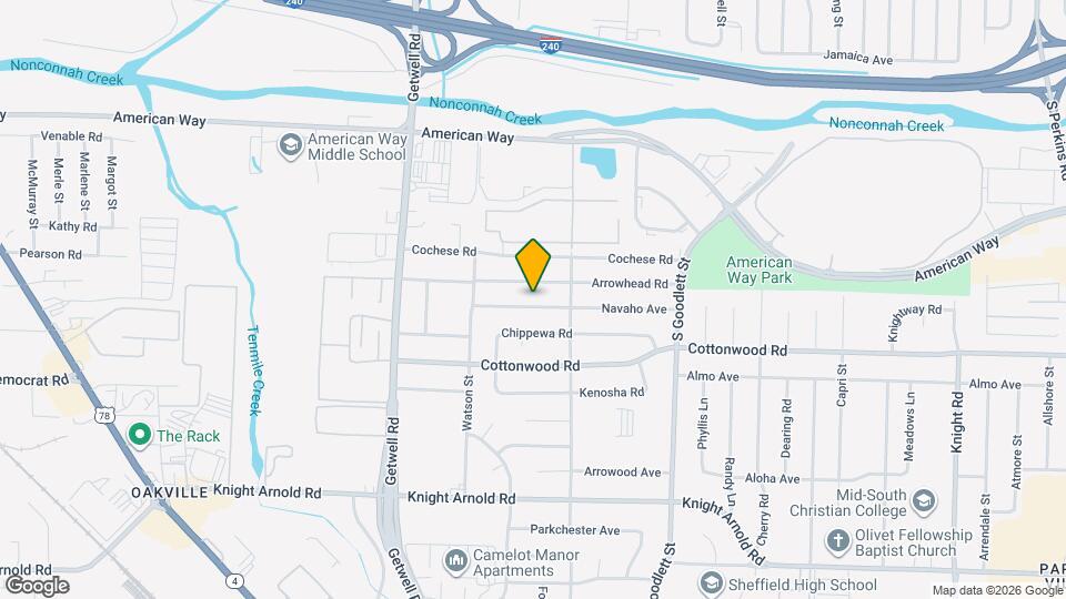 4100 Navaho Ave Map and Location Details