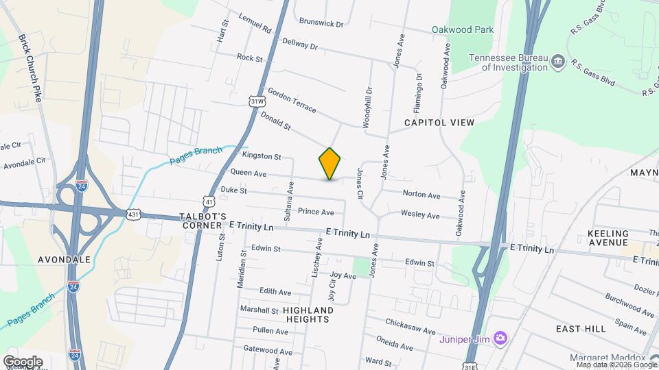 324 Queen Ave Map and Location Details