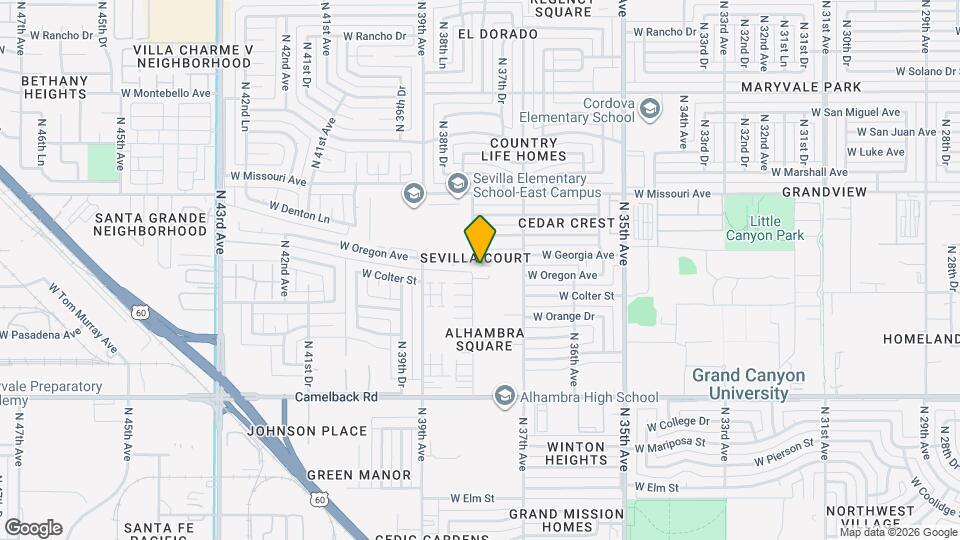 3745 W Oregon Ave Map and Location Details