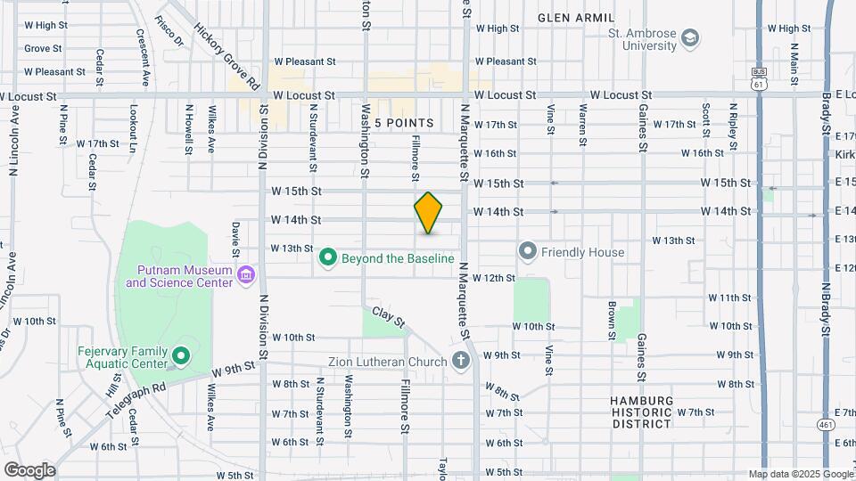 1340 W 13th St Map and Location Details