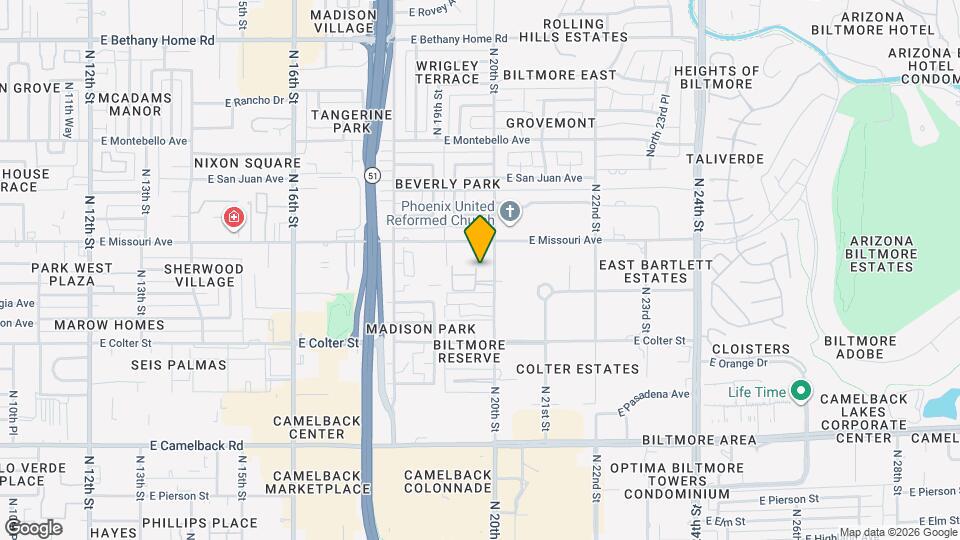 5370 N 20th St, Unit 436 Map and Location Details