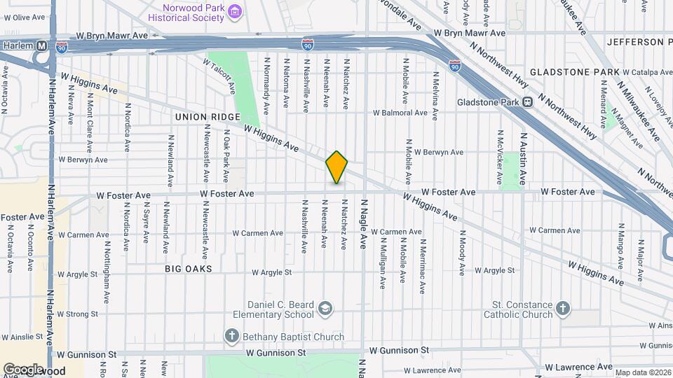 6444 W Foster Ave Map and Location Details