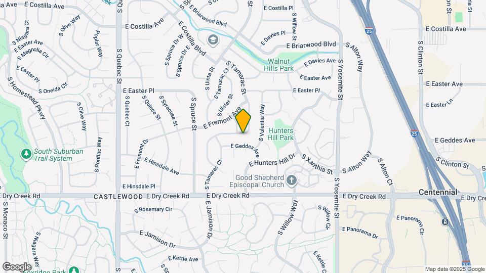 7254 S Tamarac St Map and Location Details