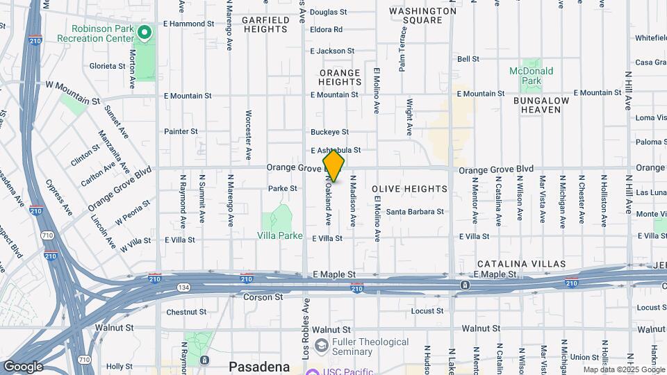 640 N Oakland Ave Map and Location Details