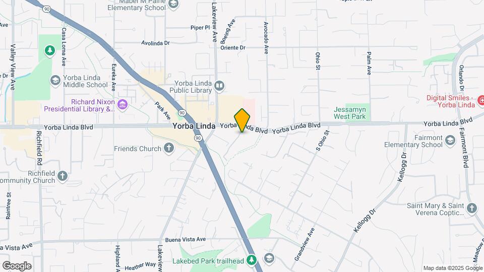 Yorba Linda Pines Apartments Map and Location Details