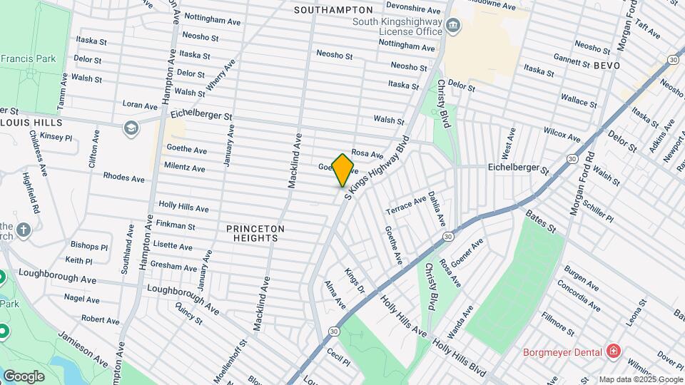 5803 S Kingshighway Blvd, Unit 1S Map and Location Details