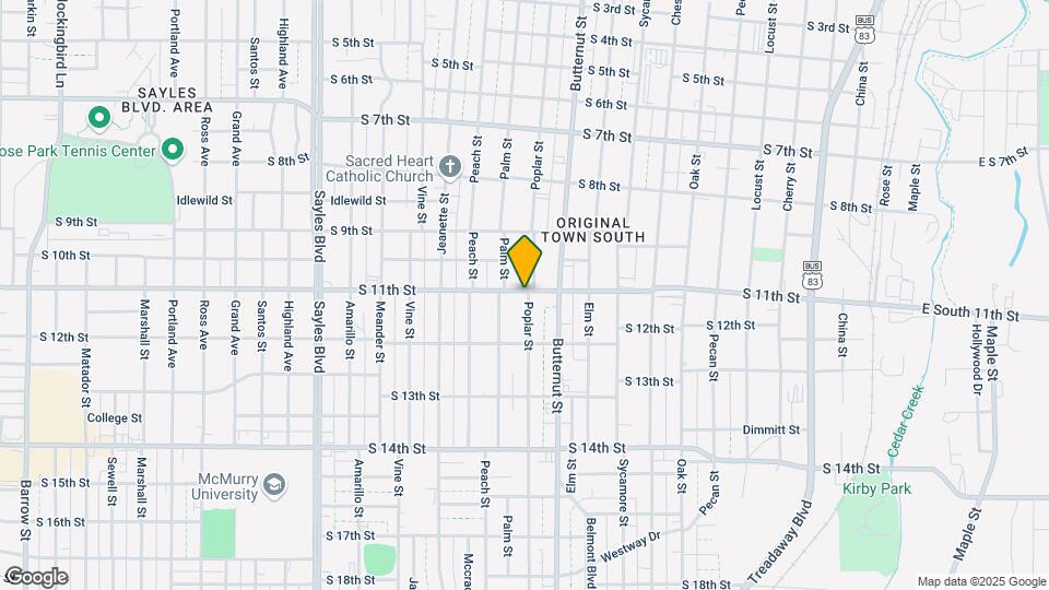 1102 Poplar St Map and Location Details