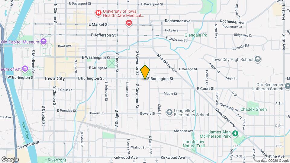 921 E Burlington St Map and Location Details