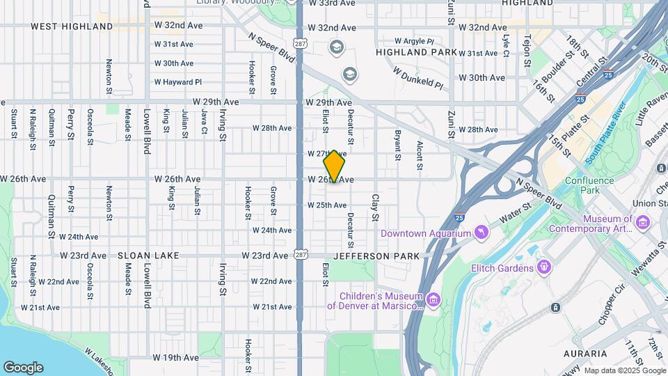 2840 W 26th Ave Map and Location Details
