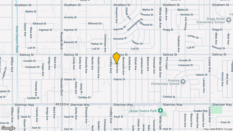 7507 Hesperia Ave Mapa y Detalles de la Ubicación