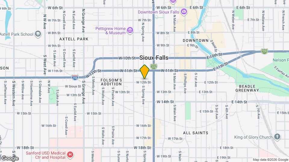 424 W 12th St Map and Location Details