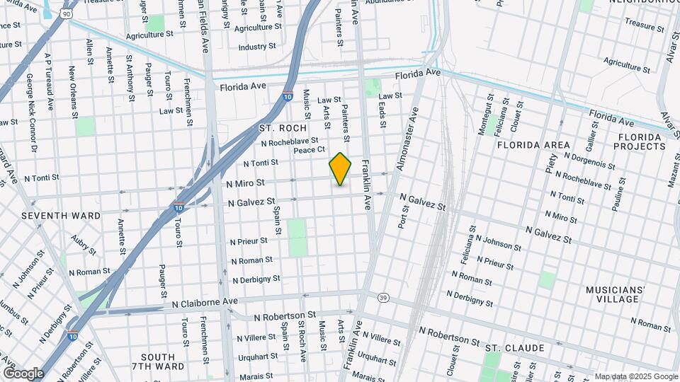 2513 N Galvez St Map and Location Details