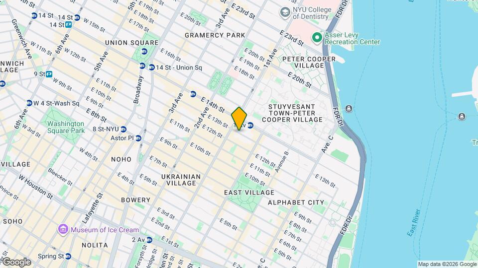 416 E 13th St-Unit -5-F Map and Location Details