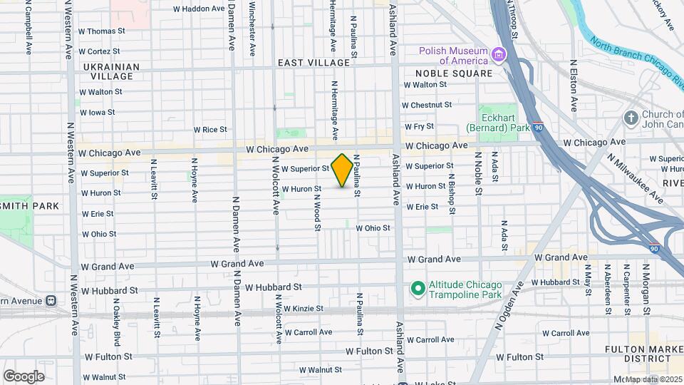 1723 W Huron St, Unit 1R Map and Location Details
