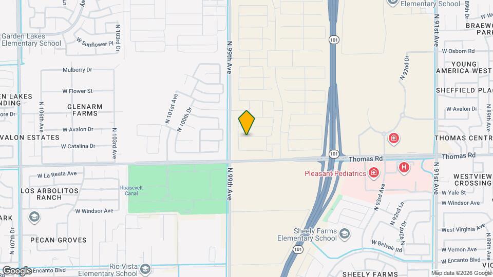 9833 W Catalina Dr Map and Location Details