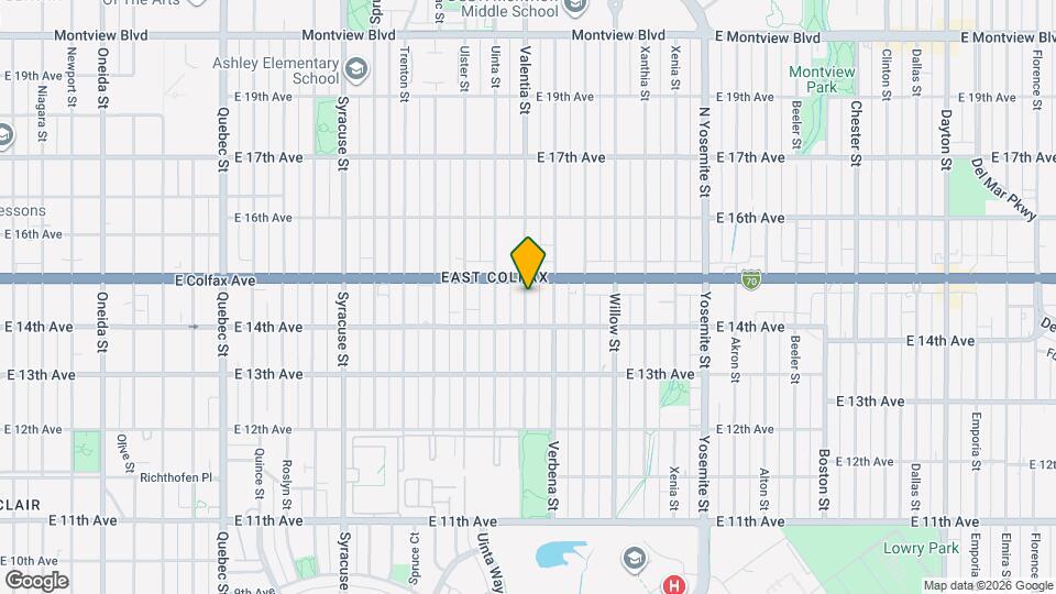 1446 Valentia St Map and Location Details