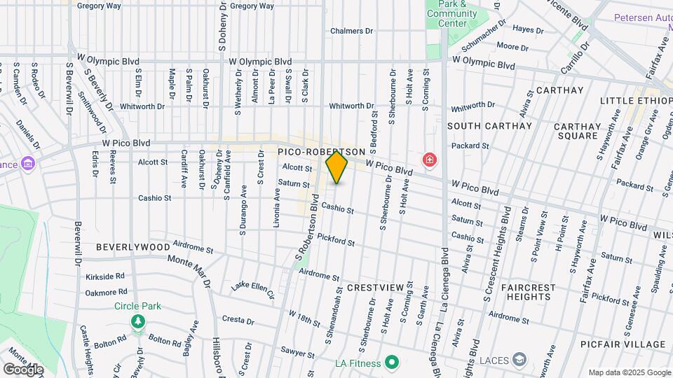 1452 S Wooster St Map and Location Details