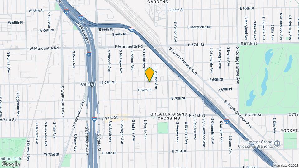 6901-6911 S Prairie Ave Map and Location Details