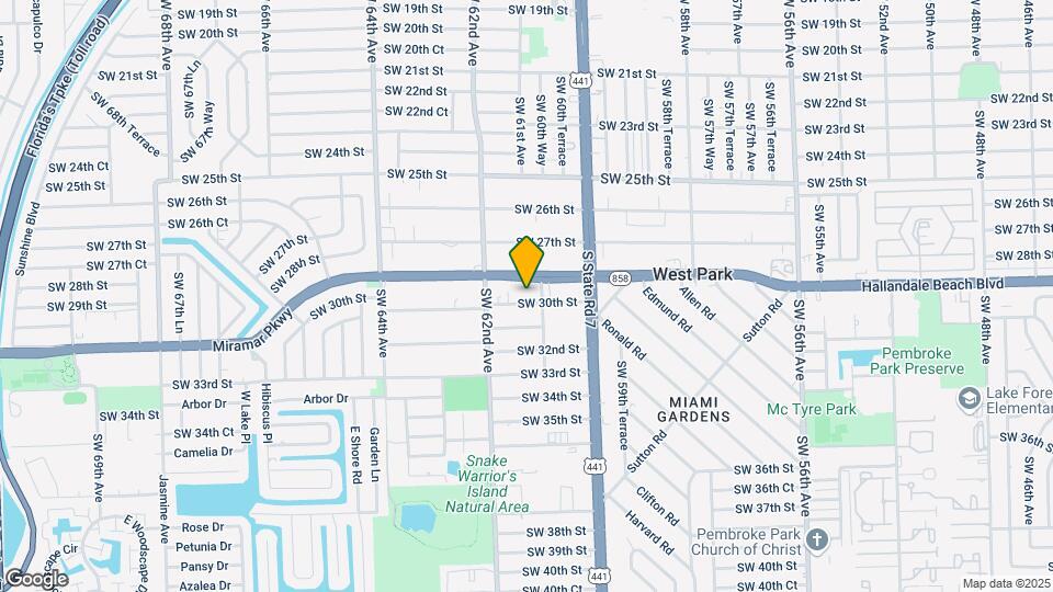 6115 SW 30th St-Unit -B Map and Location Details