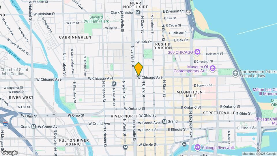 117 W Chicago Ave Map and Location Details